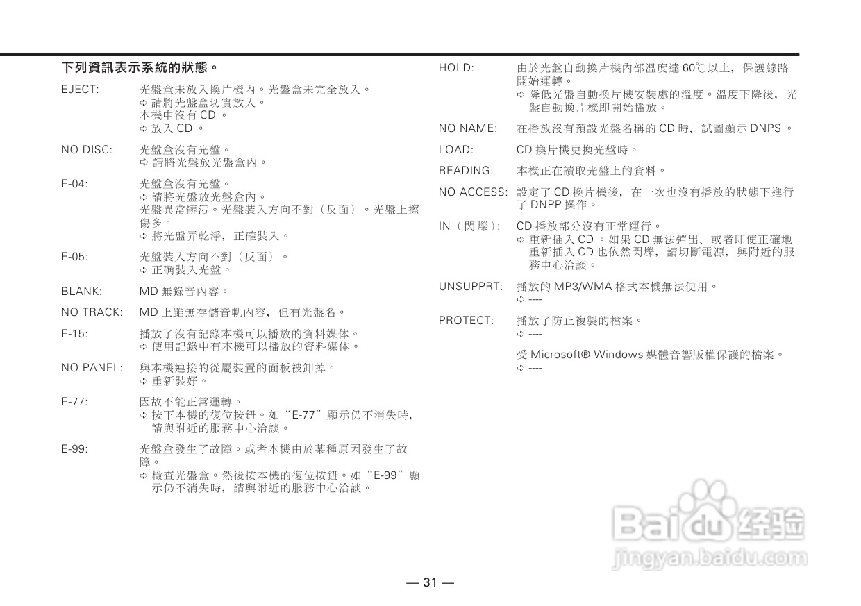 KENWOOD KDC-MP4026/KDC-MP4026G CD接收机使用说明书:[2]