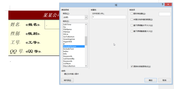 如何利用word的域includepicture插入多张图片