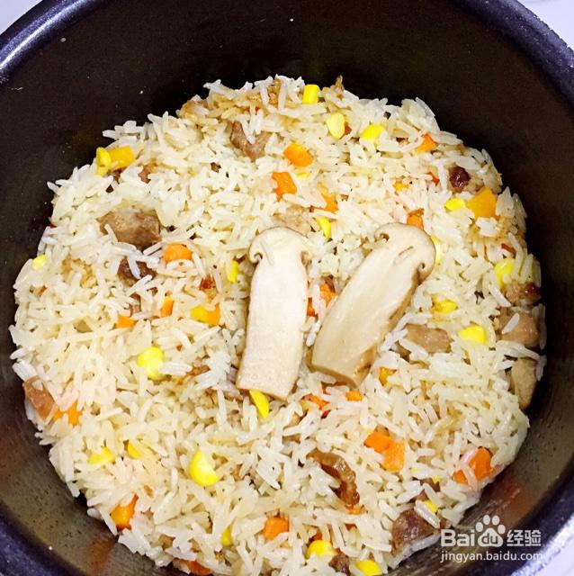 家常做法的松茸焖饭