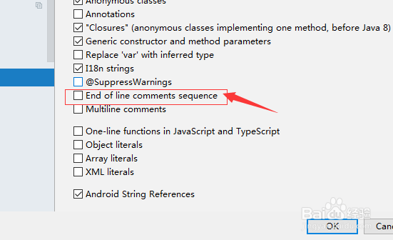 IntelliJ IDEA怎么开启行末注释序列