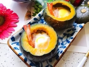 怎么做鹌鹑蛋鲜虾贝贝小南瓜盅