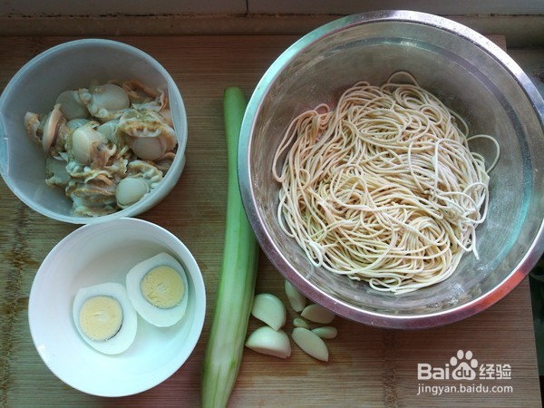 蒜香扇贝酱拌面的做法