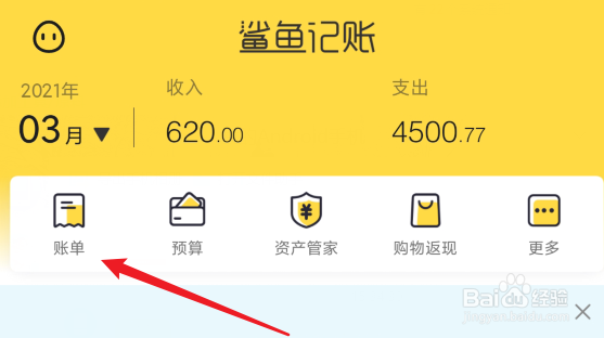 鲨鱼记账年度账单怎么添加到桌面