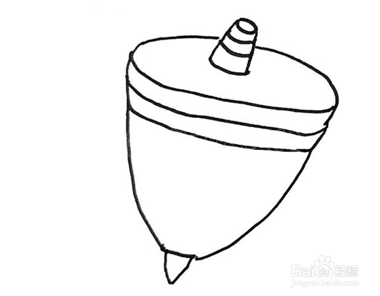 陀螺儿童卡通简笔画教程