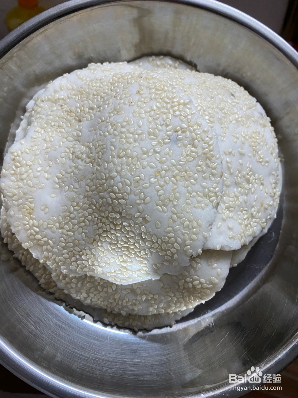 山药芝麻糯米饼的做法