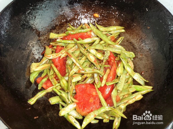 番茄炒双豆的做法