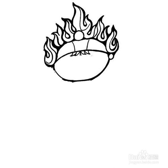 卡通福娃的简笔画