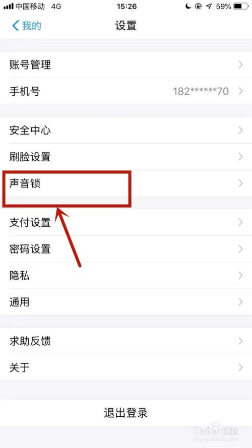 如何开启支付宝的声音锁？