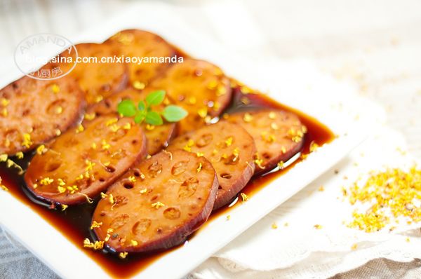 桂花红糖糯米藕