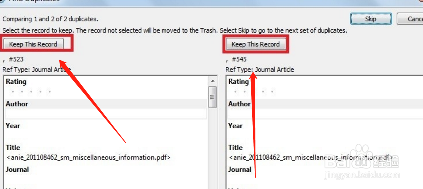 Endnote技巧：[6]如何自动去除重复导入文献？