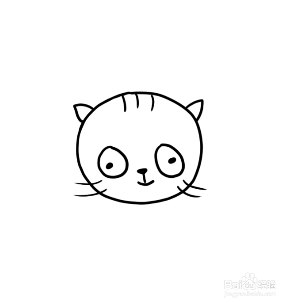 钓鱼的小猫咪简笔画
