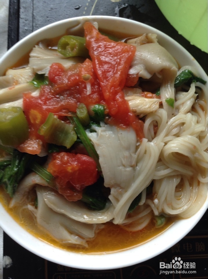 蕃茄蘑菇面条(家的味道)