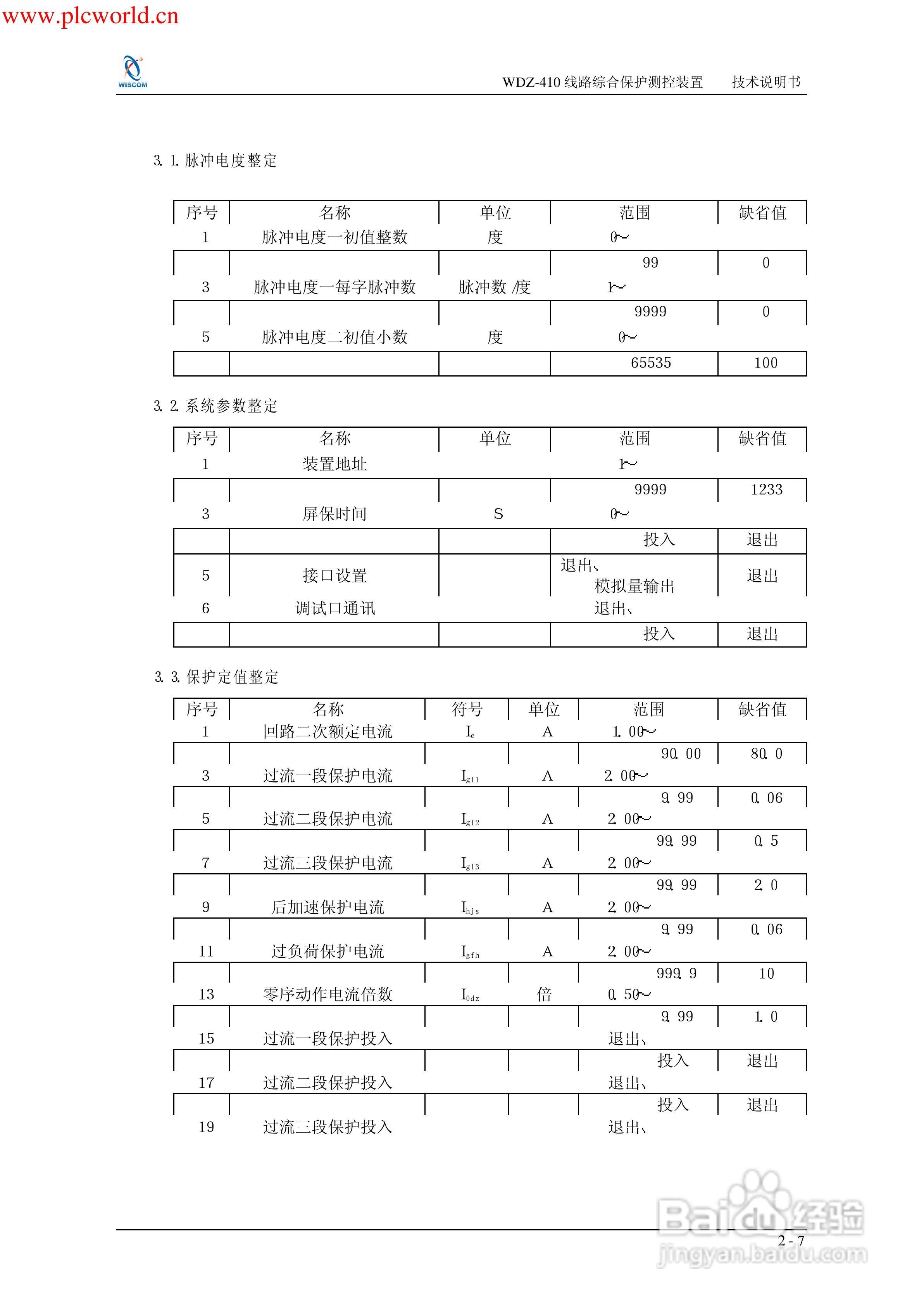 WDZ-491电压互感器保护测控装置说明书:[2]