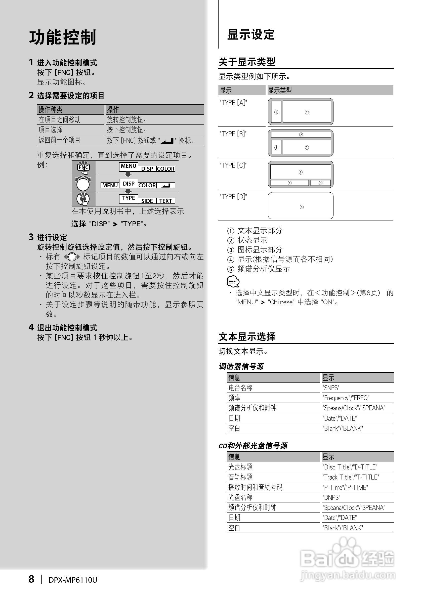 KENWOOD DPX-MP6110U CD接收机使用说明书:[1]