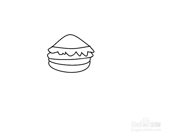 汉堡的简笔画