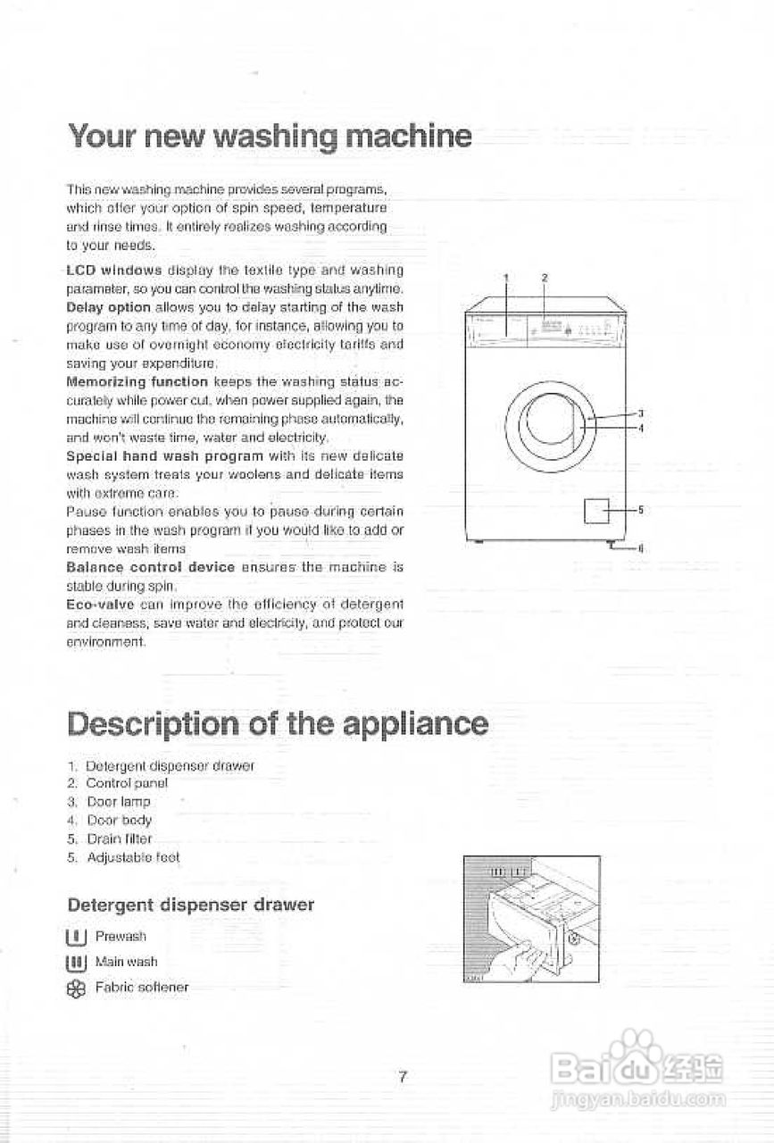 伊莱克斯EW-860S全自动滚筒洗衣机使用说明书:[3]