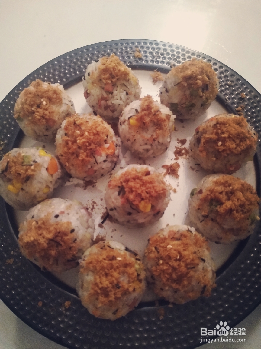 懒人餐五色蔬菜饭团