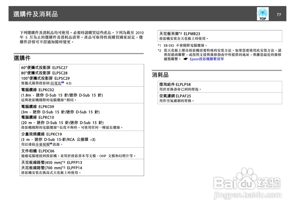 爱普生EB-S10投影机使用说明书:[8]