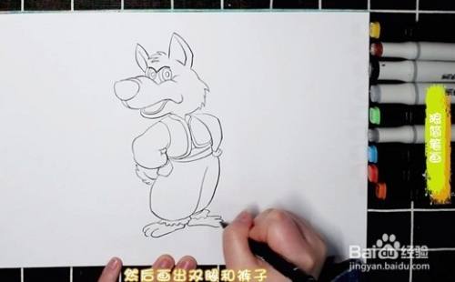 简笔画系列-怎么画狼简笔画
