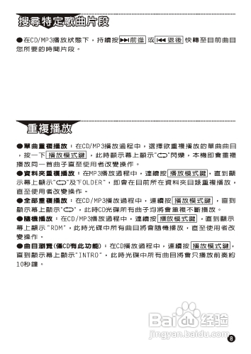 旺德电通PRC-CM07手提CD/MP3音响说明书