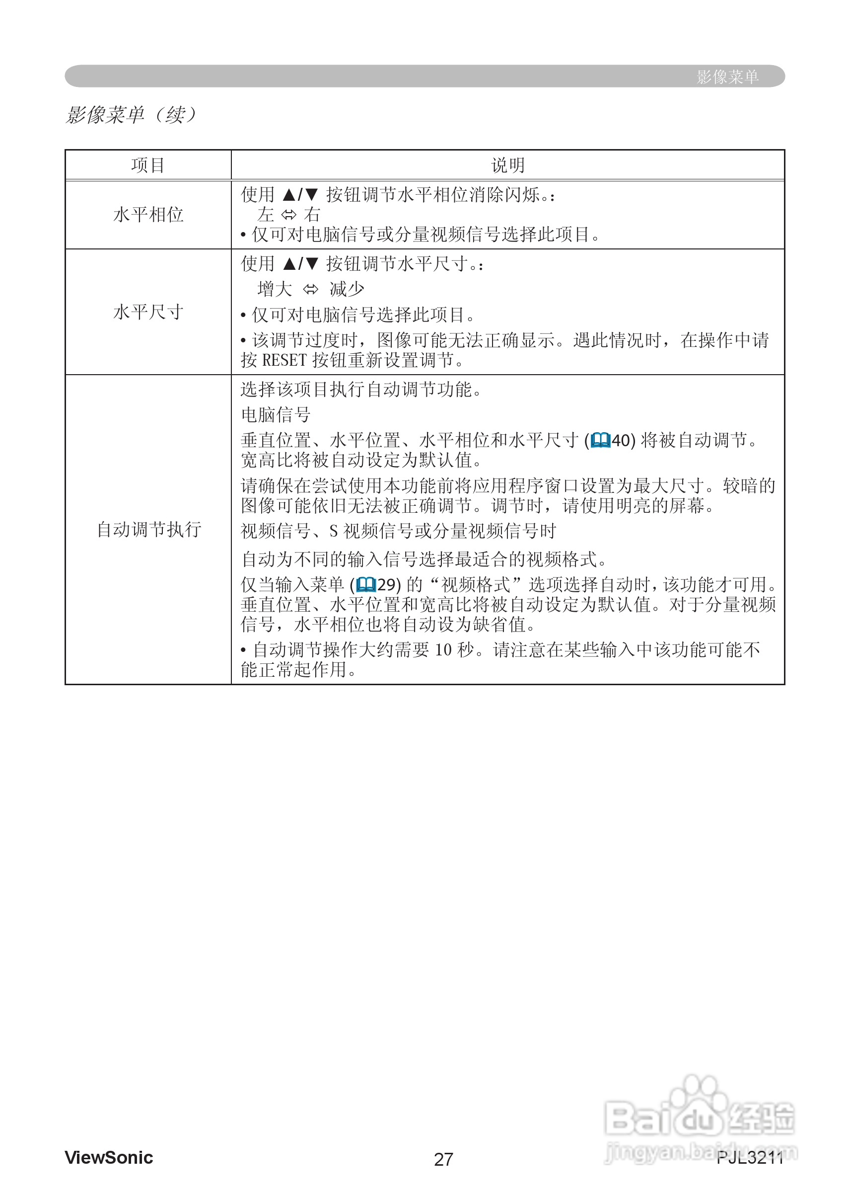 优派PJL3211投影机使用说明书:[4]