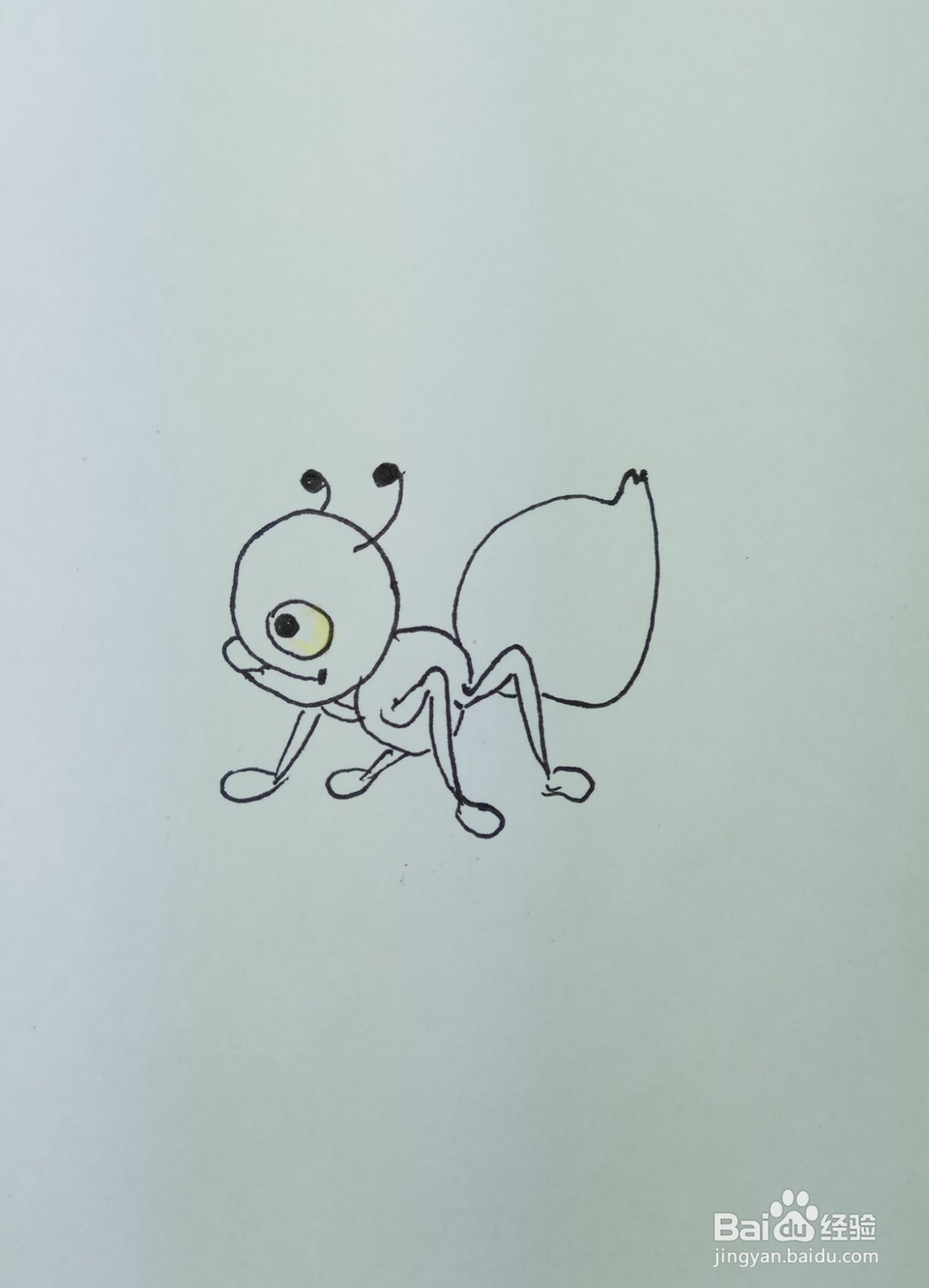 怎样画简笔画“一只可爱的小蚂蚁”？