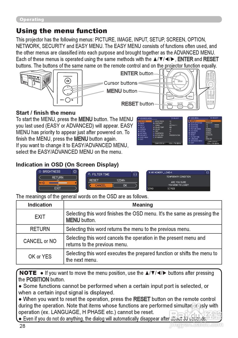 日立 CP-WX1100投影机说明书:[3]