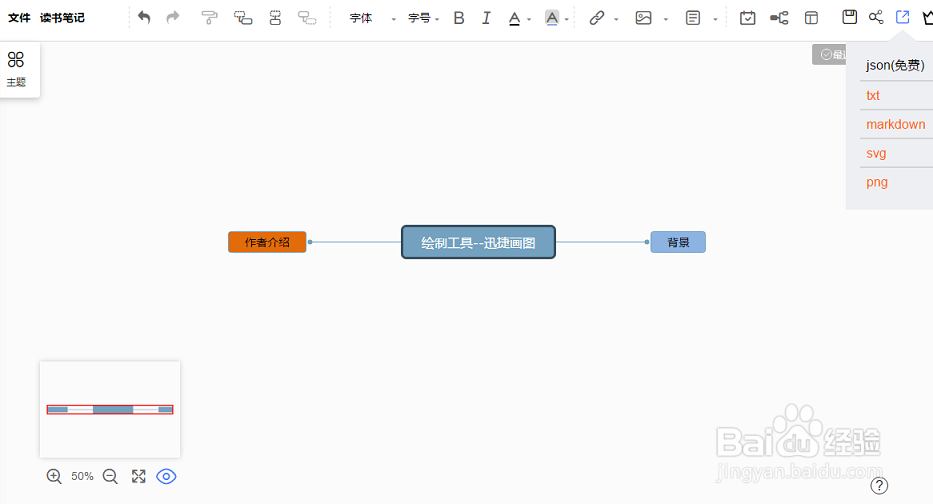 怎样使用在线网站绘制读书笔记思维导图