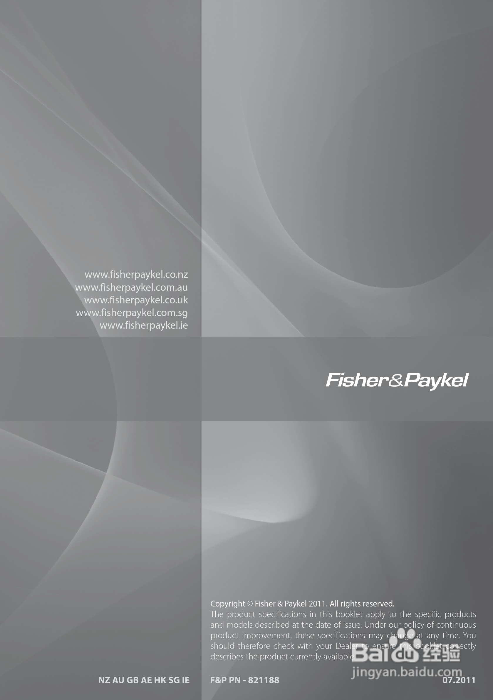 斐雪派克E402BRXFDU2冰箱说明书:[6]