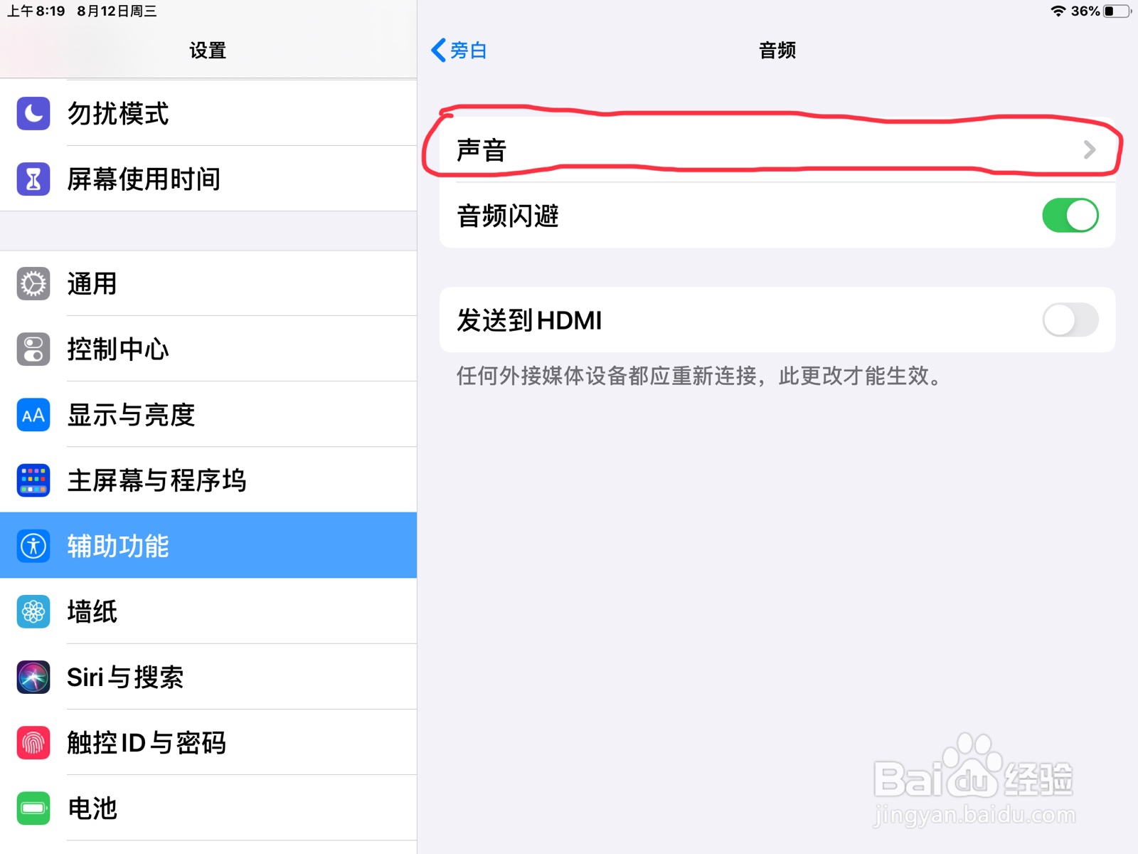 iPad怎么在旁白设置快速导航已启用的预览