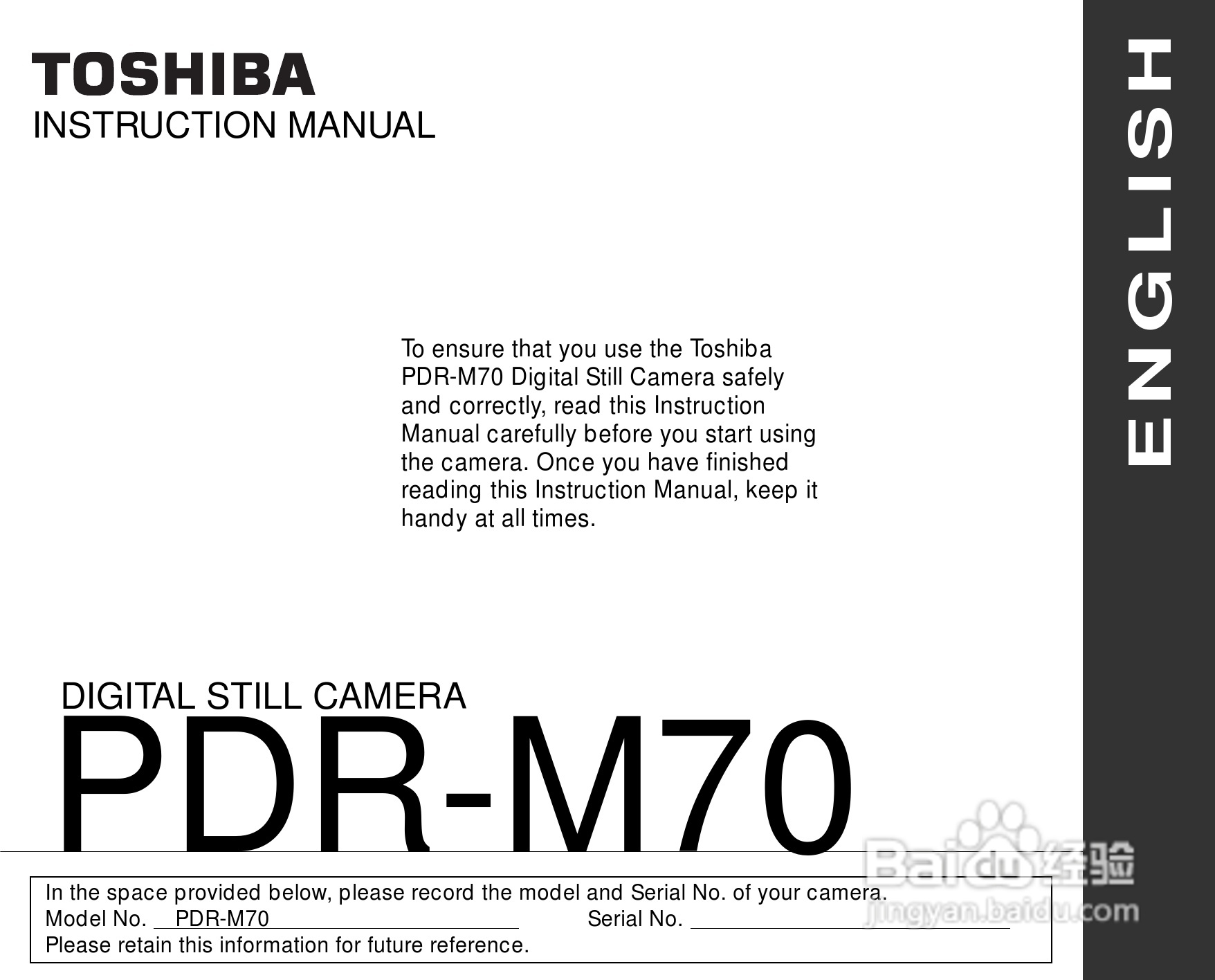 东芝PDR-M70数码相机使用说明书:[1]