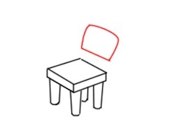板凳怎么画画法图片
