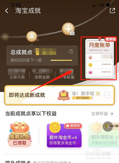 淘宝怎么查看月度账单