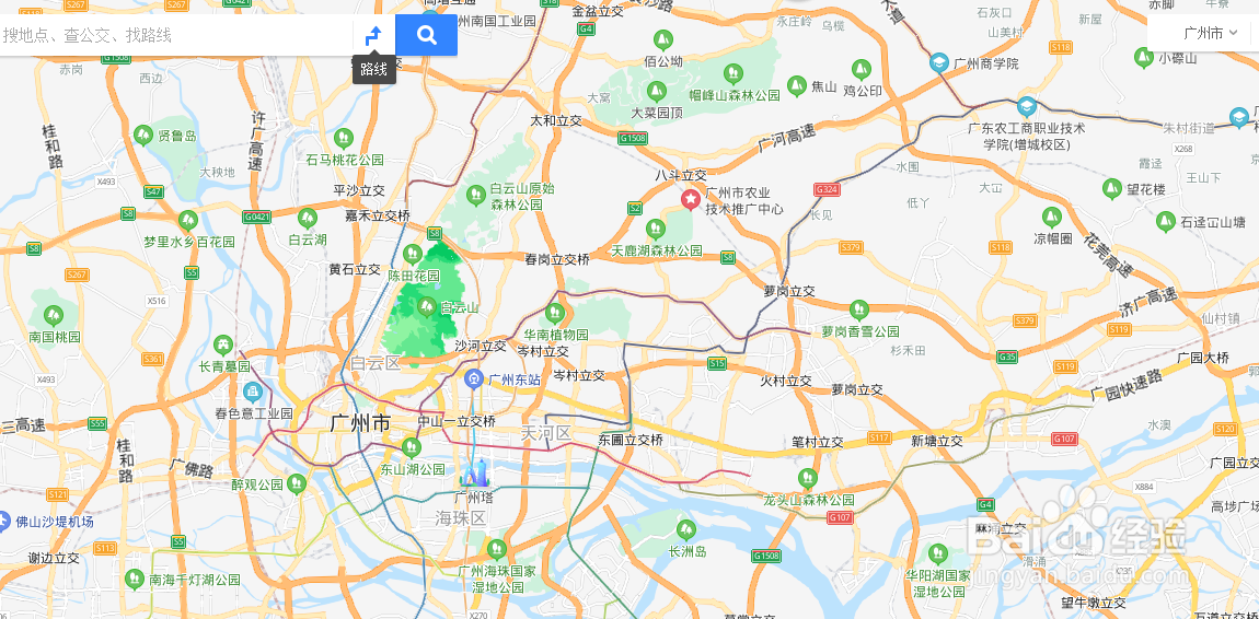 广州格拉苏蒂天河区路线引导