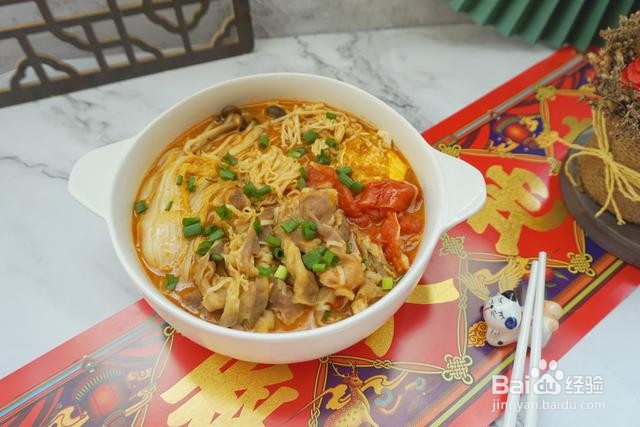 家庭自制肥牛西红柿火锅