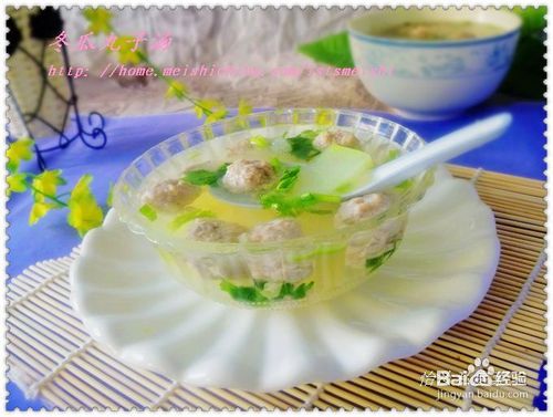 【养生汤煲】清热利水汤---冬瓜丸子汤