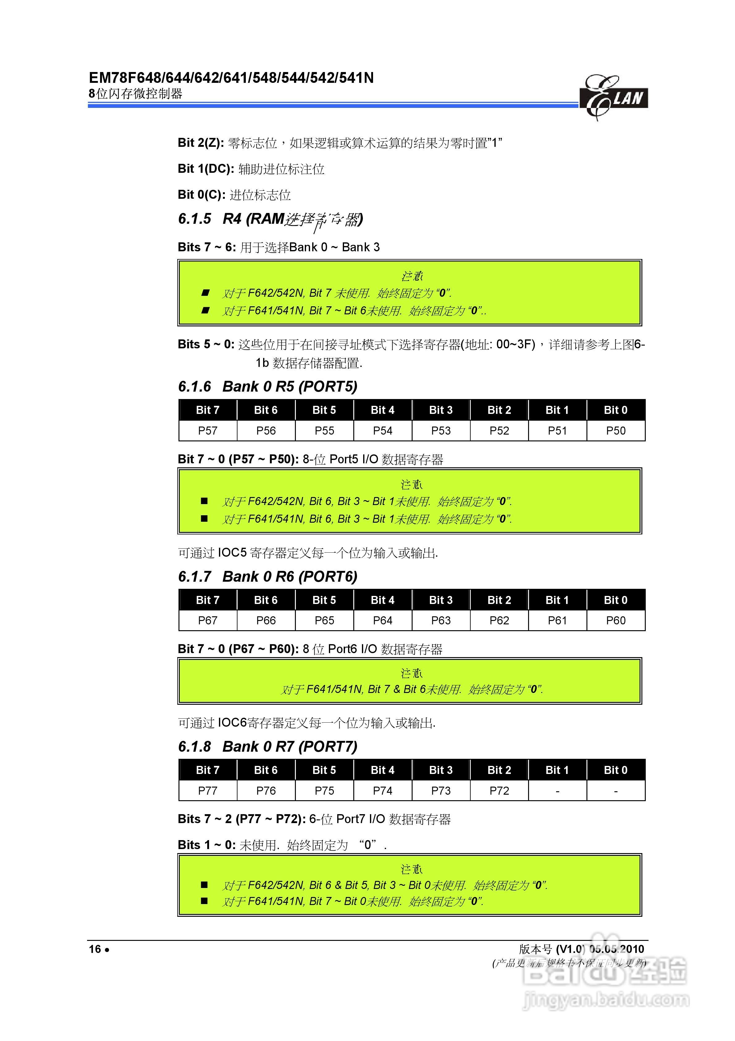 EM78F 8位闪存微控制器说明书:[3]