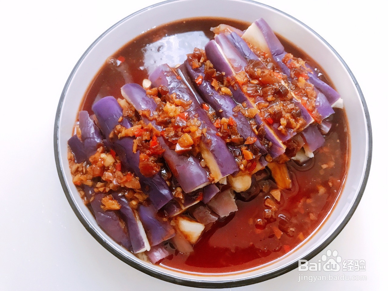 蒜蓉辣酱蒸茄子的做法