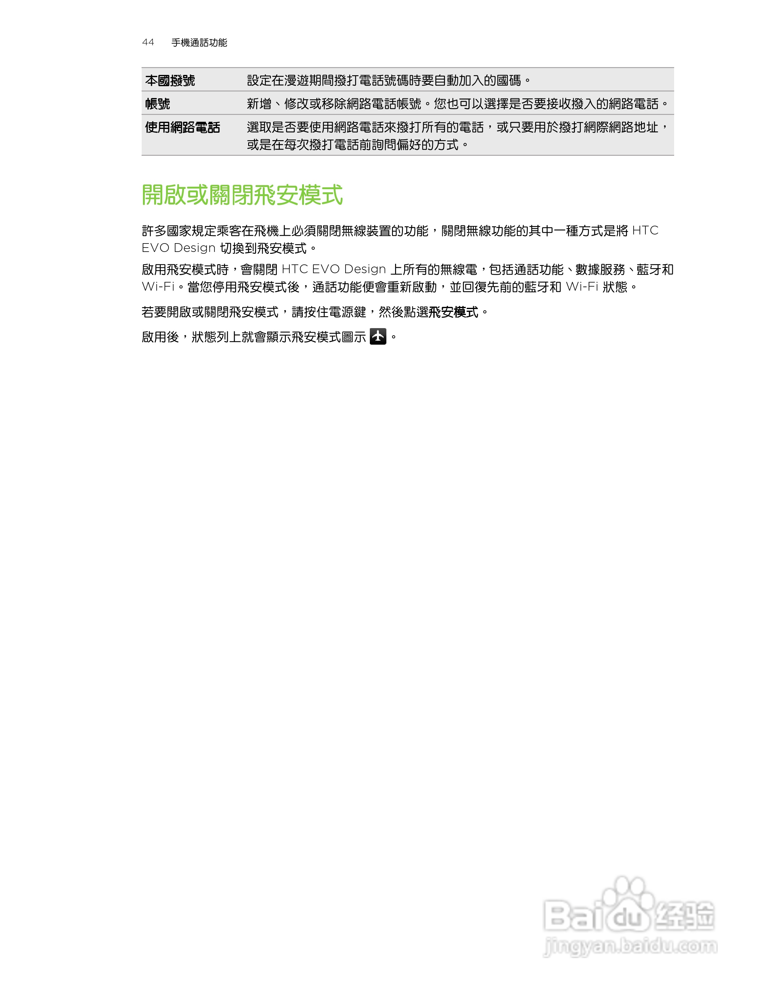 HTC(多普达) HTC EVO Design手机说明书:[5]