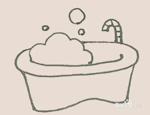 如何画出泡澡的浴缸?