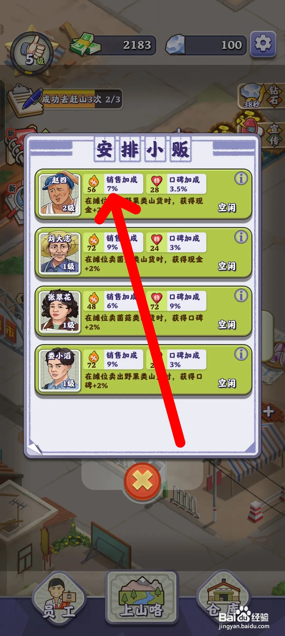 夺笋高手如何安排员工赵四管理摊位