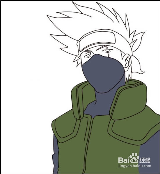 用Photoshop绘制火影忍者卡卡西教程