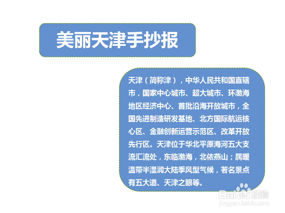 美丽天津手抄报