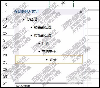 excel表格如何快速的制作组织结构图?