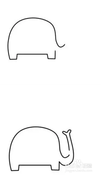 充满爱意的大象简笔画