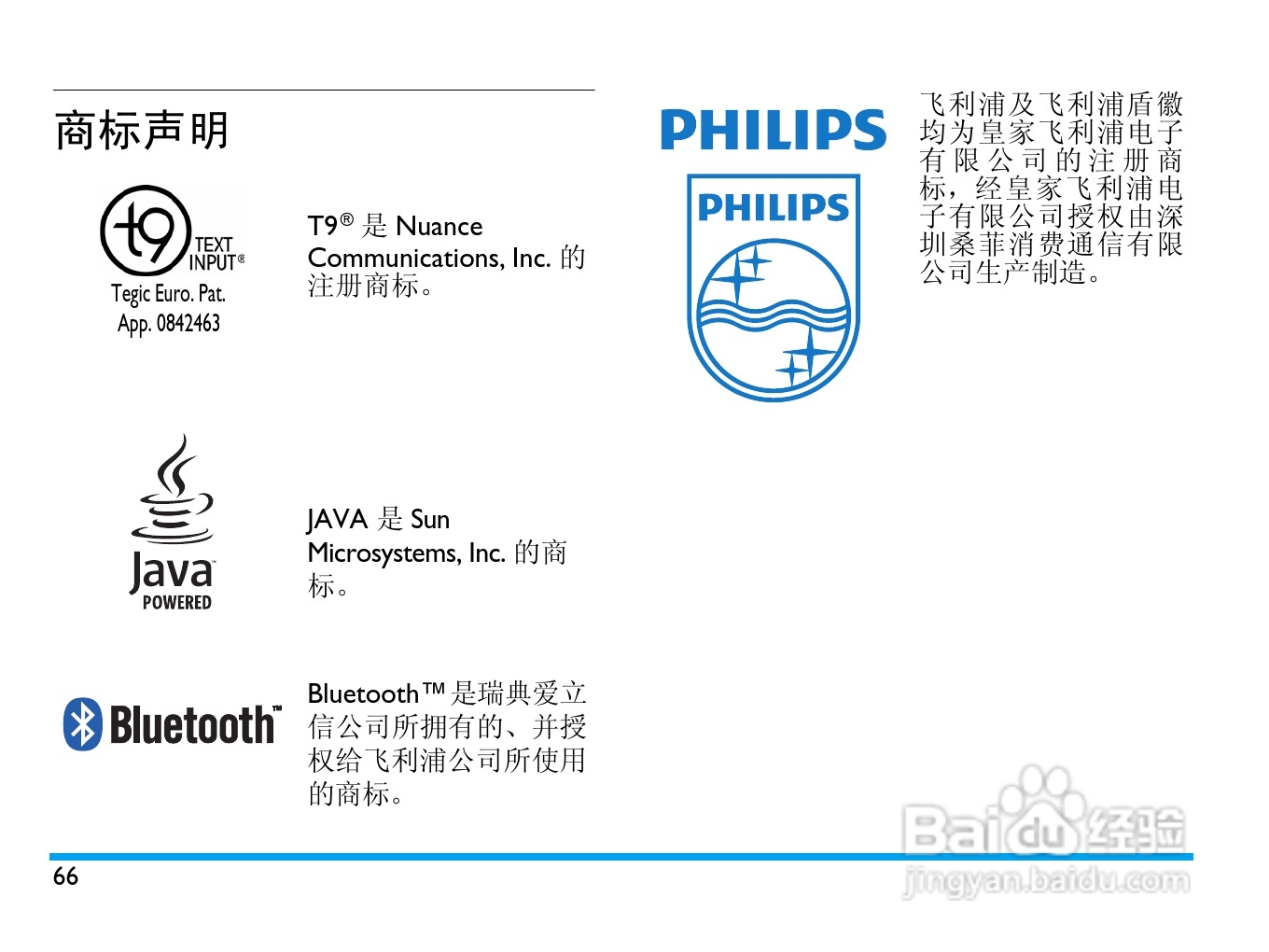 Philip飞利浦ctf610wht手机说明书:[7]