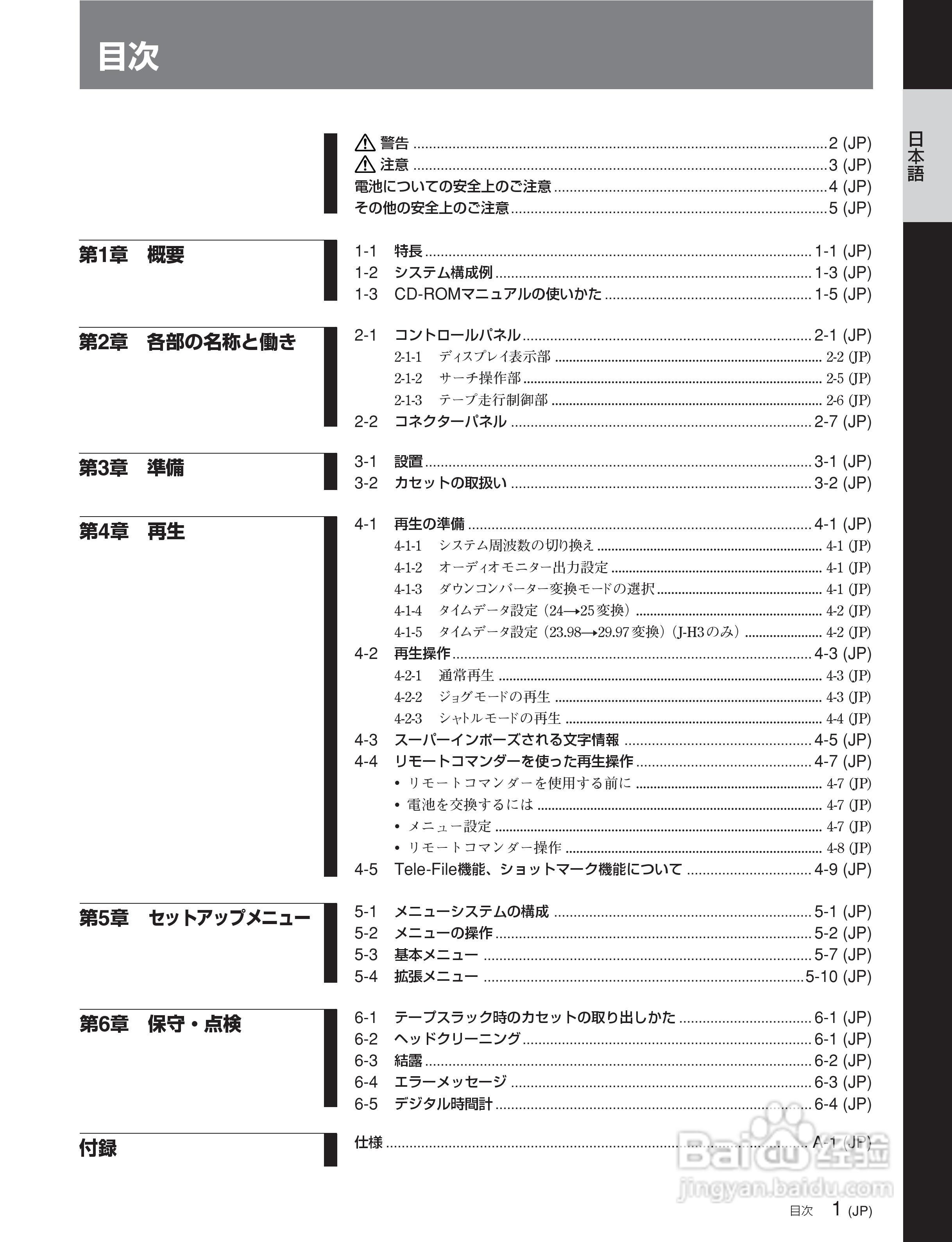 SONY J-H1 J-H3 编辑机说明书:[1]