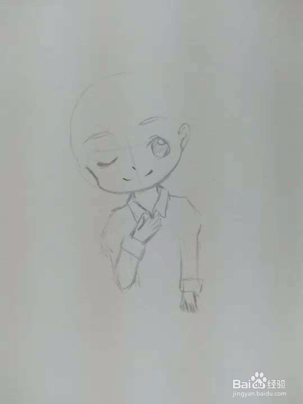 卡哇伊Q版漫画少女手绘线稿教程