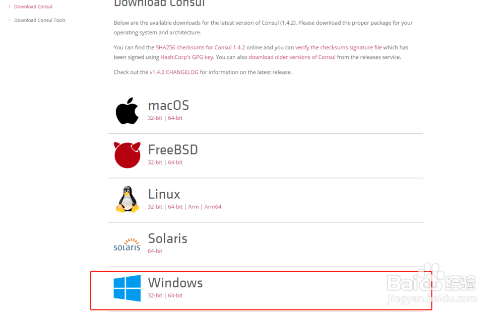 Windows下安装consul