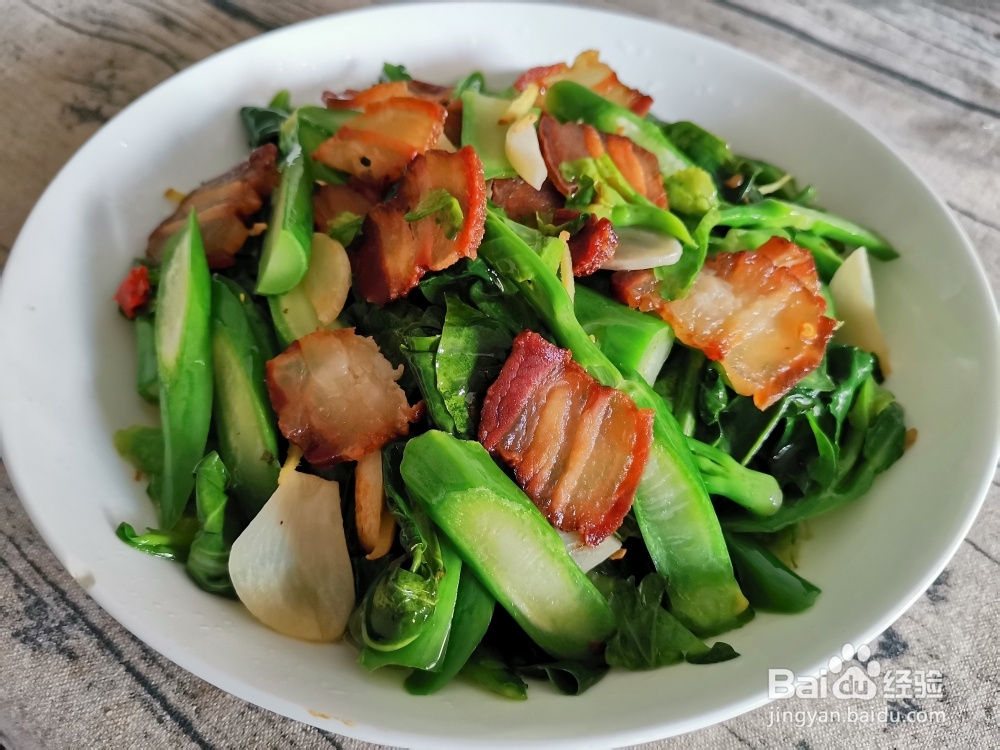 妈妈教你做腊肉炒芥蓝